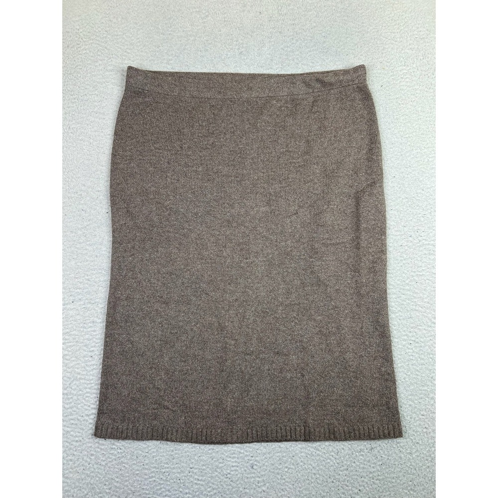 Old Navy SoSoft Midi Knit Skirt‎ Womens 2X Brown Elastic Waist Stretch Casual